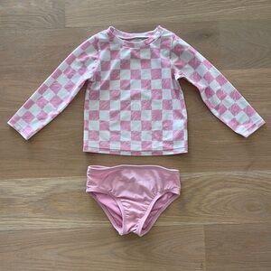 GAP Pink Rashguard Swim Set